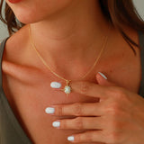 Load image into Gallery viewer, Opal Dainty Necklace